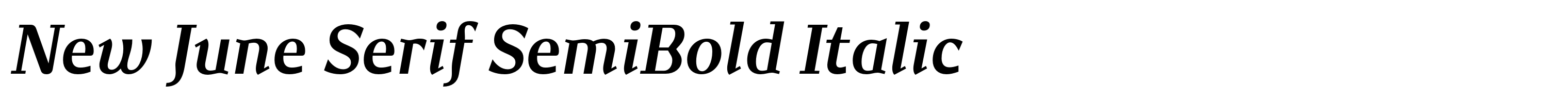 New June Serif SemiBold Italic